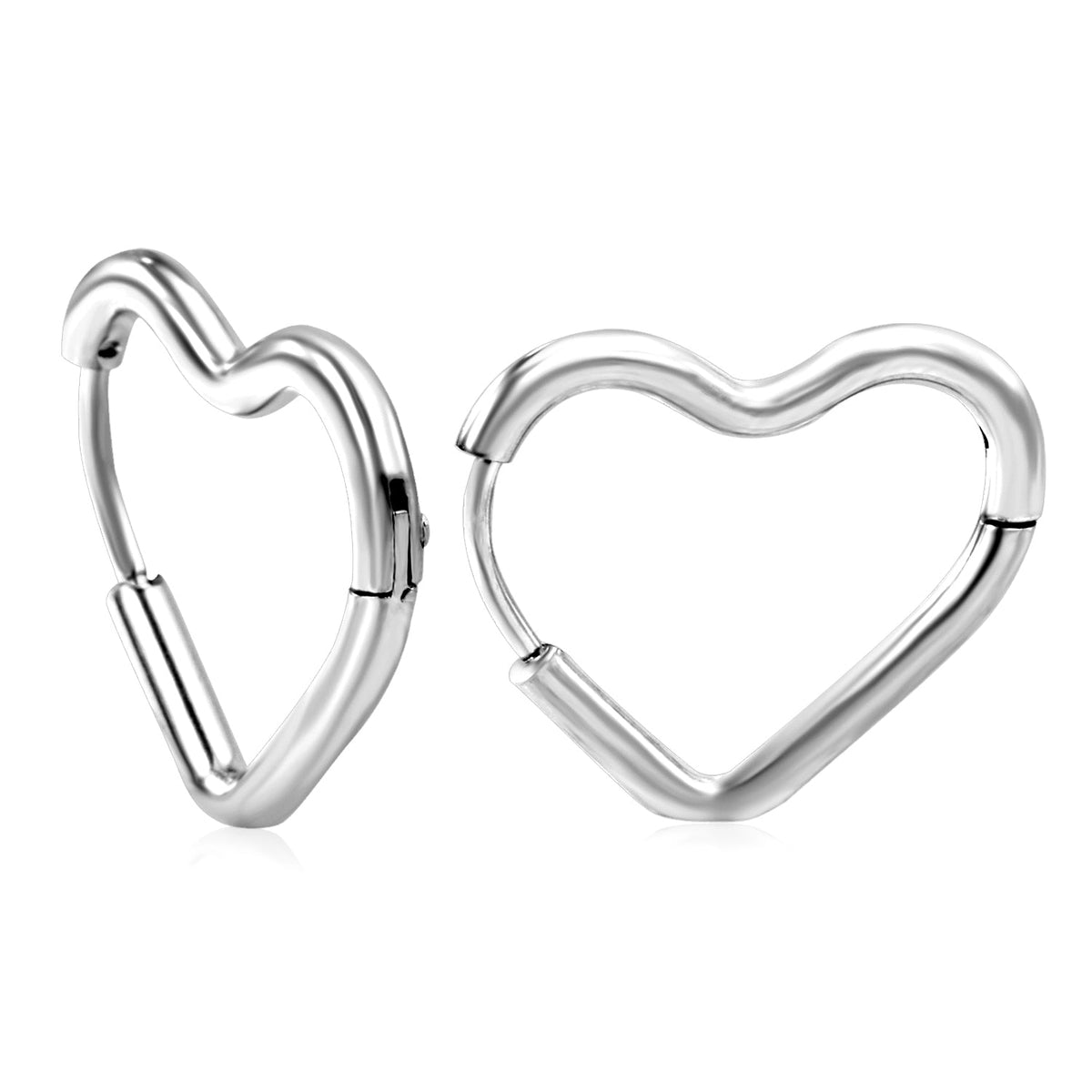 Pendientes Heart Loop Wire con fusión en Oro 18K