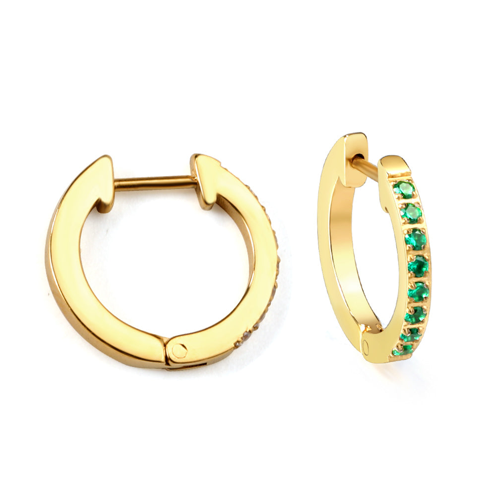 Pendientes Round Diamond Shine con fusión en Oro 18K