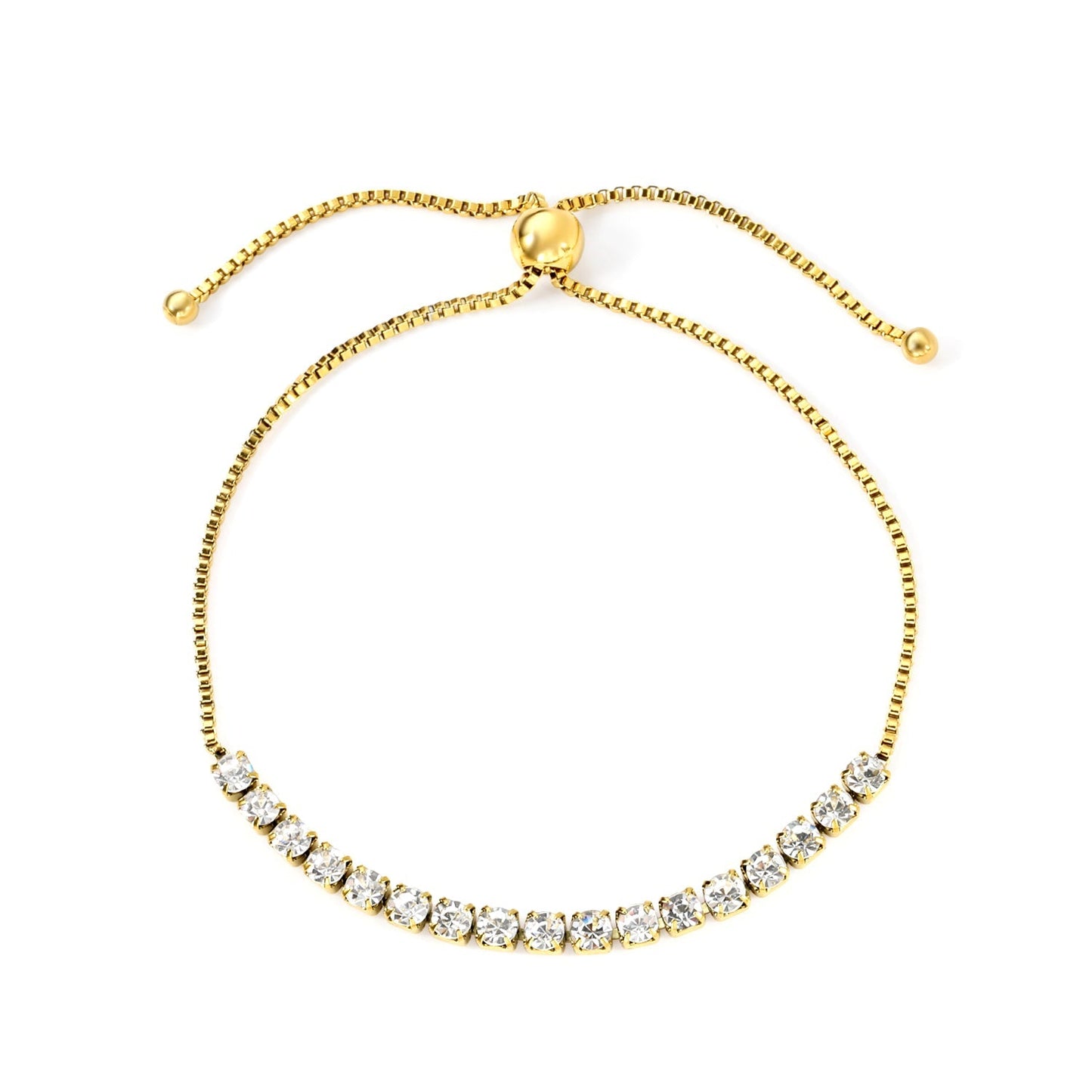 Pulsera Square Diamond con fusión en Oro 18K