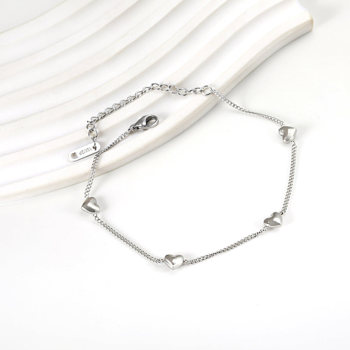 Pulsera Peach Heart con fusión en Oro 18K