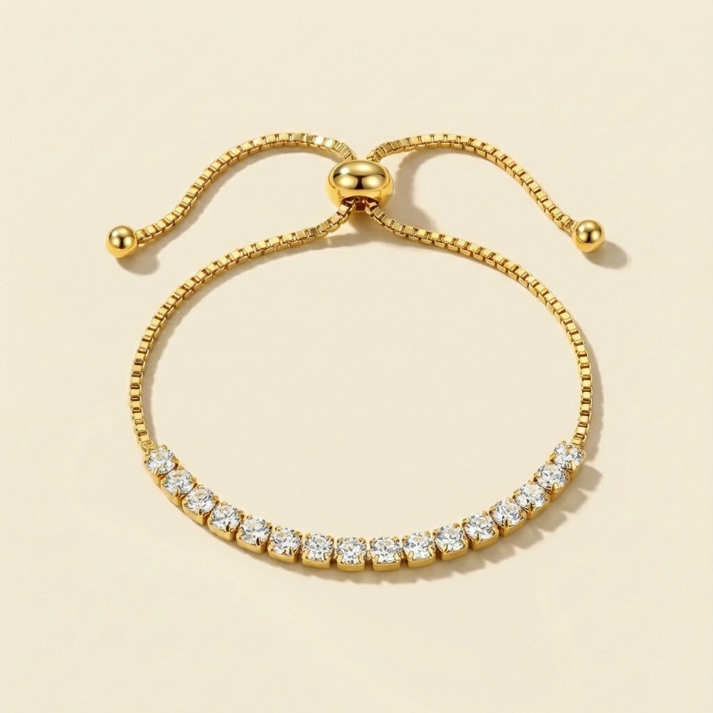 Pulsera Square Diamond con fusión en Oro 18K