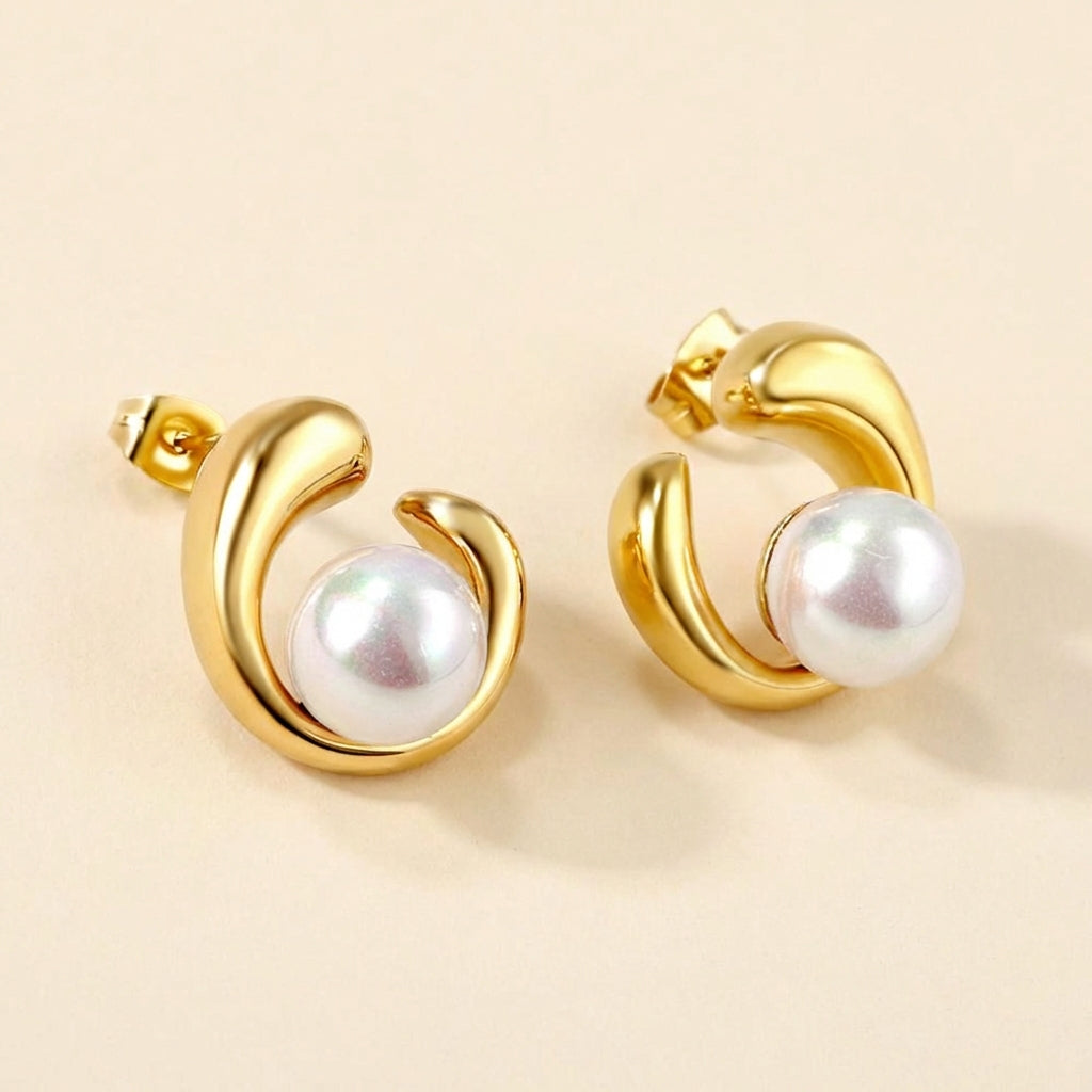 Pendientes Snake Gold Essence con fusión en Oro 18K