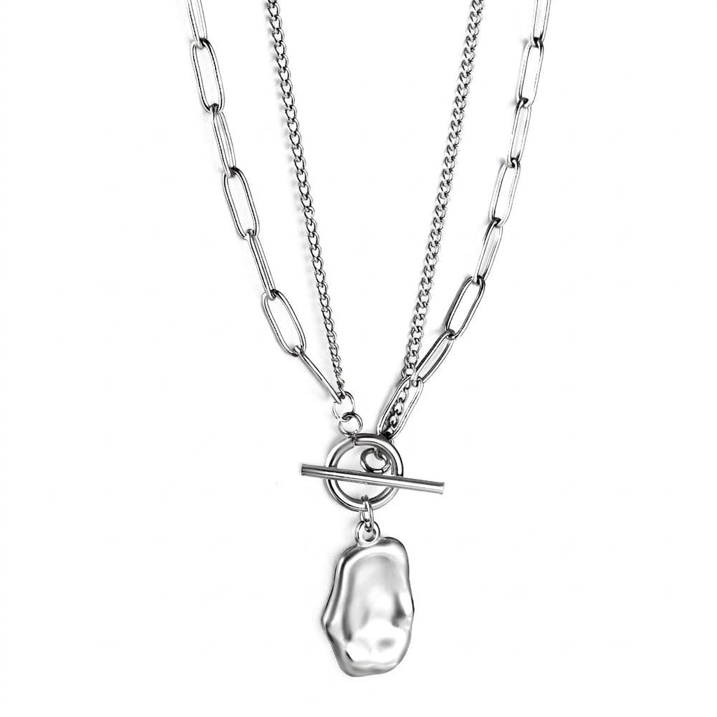 Collar Alien Double Chain con fusión en Oro 18K