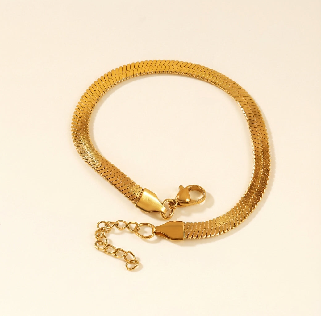 Pulsera Seda con fusión en Oro 18K