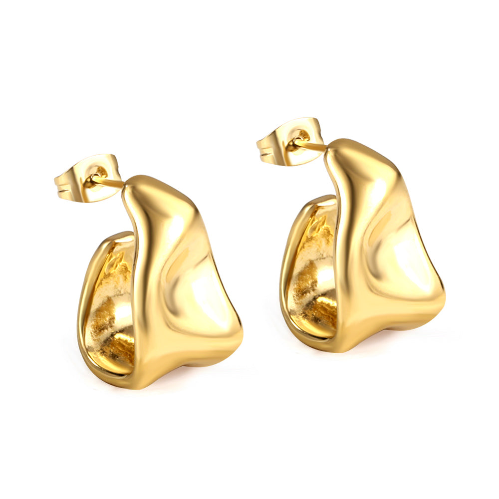 Pendientes Stud Fashion Icon con fusión en Oro 18K