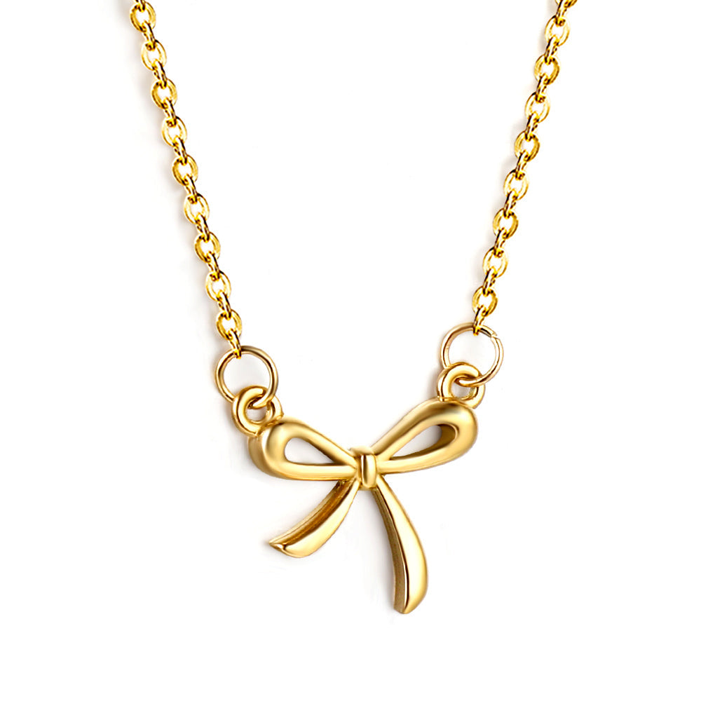 Collar Bow Golden Ribbon con fusión en Oro 18K