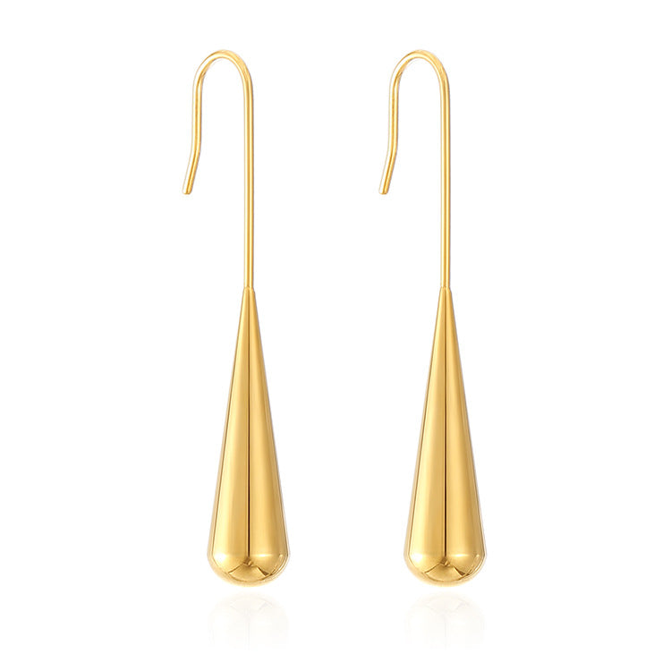 Pendientes Gota Lúa con fusión en Oro 18K