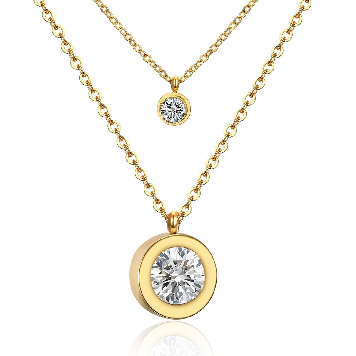 Collar Eternal Glow Layered con fusión en Oro 18K
