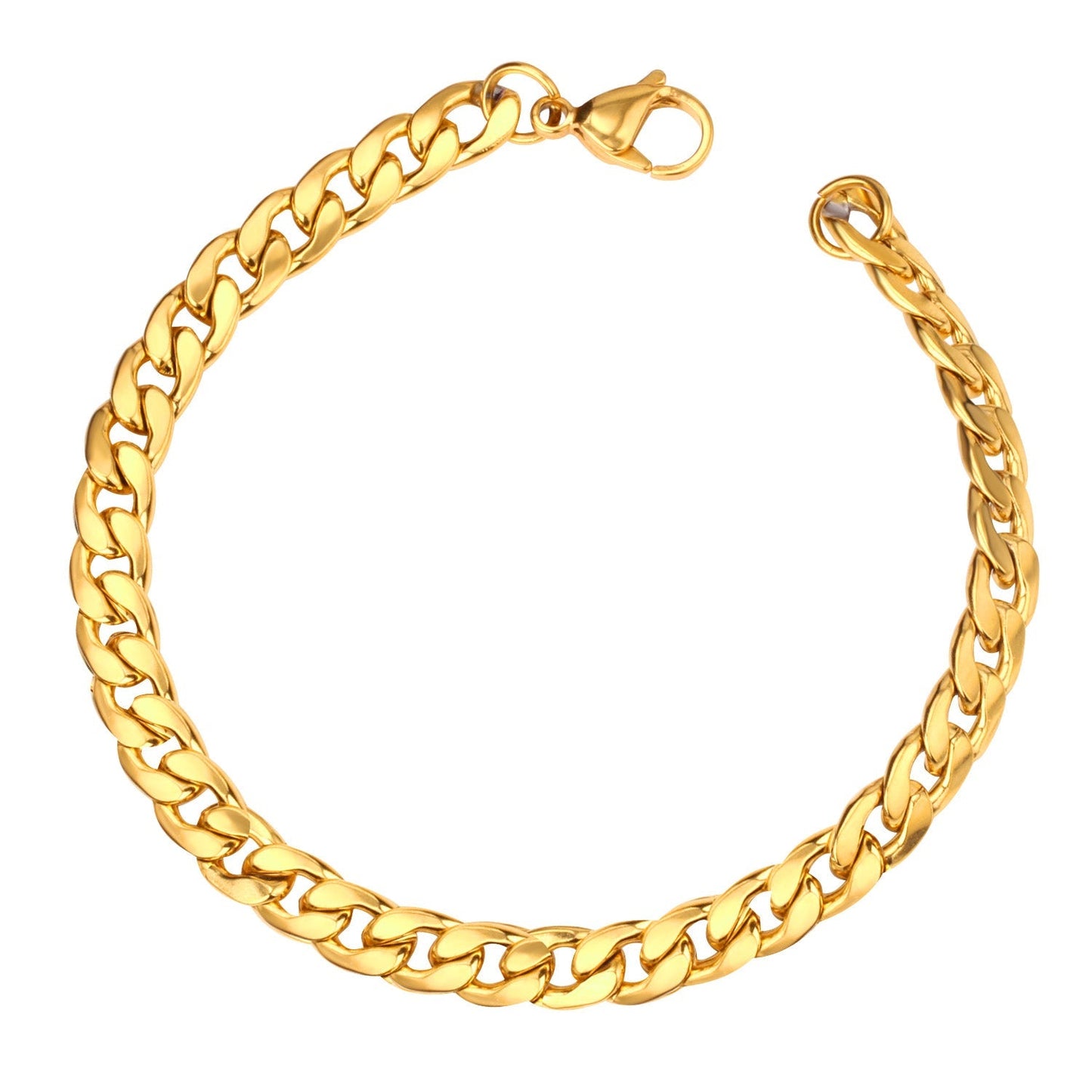 Pulsera Curb Chain con fusión en Oro 18K