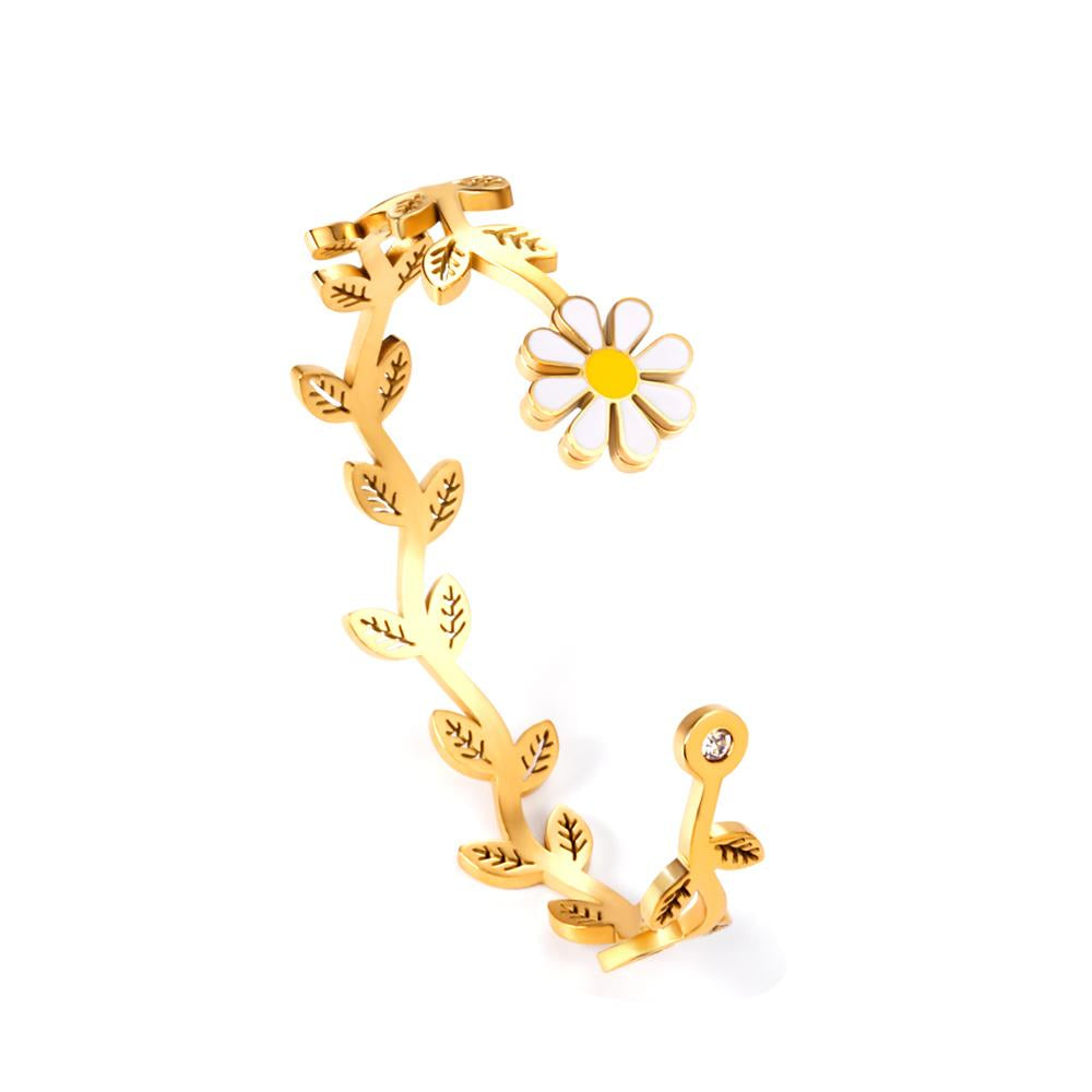 Brazalete Daisy Cuff con fusión en Oro 18K