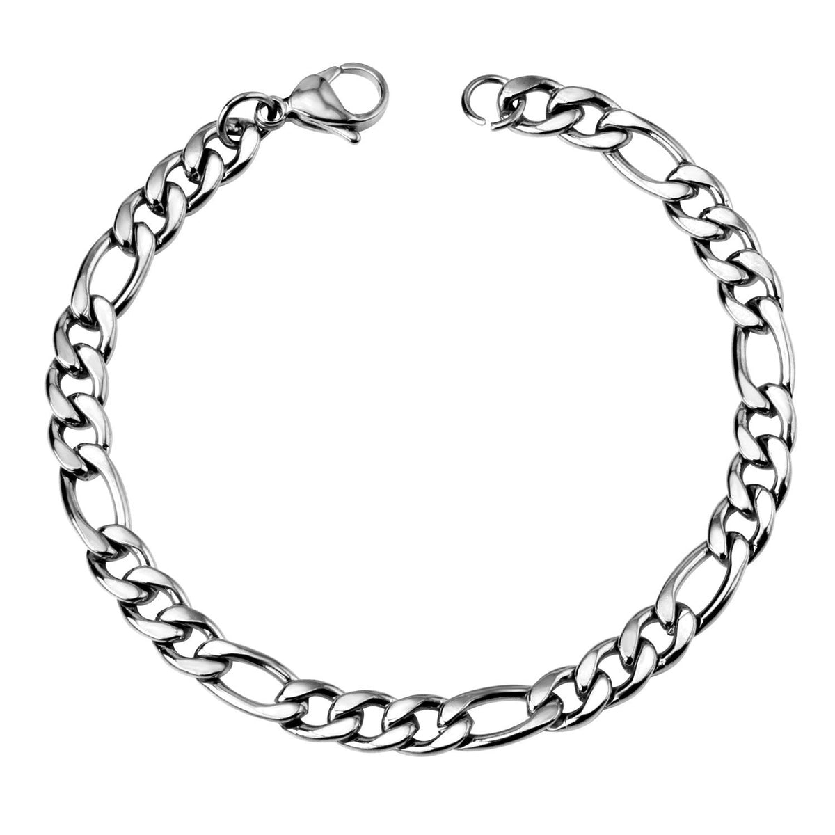 Pulsera Figaro Chain con fusión en Oro 18K