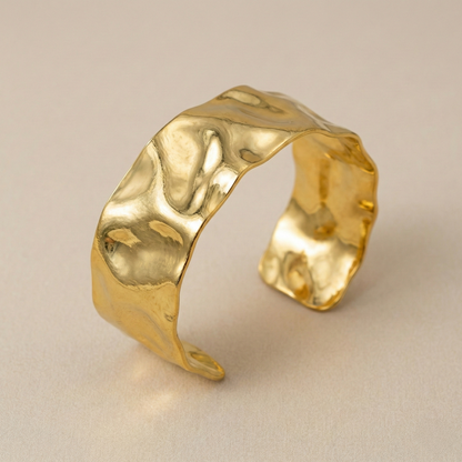 Brazalete Wide Soft con fusión en Oro 18K