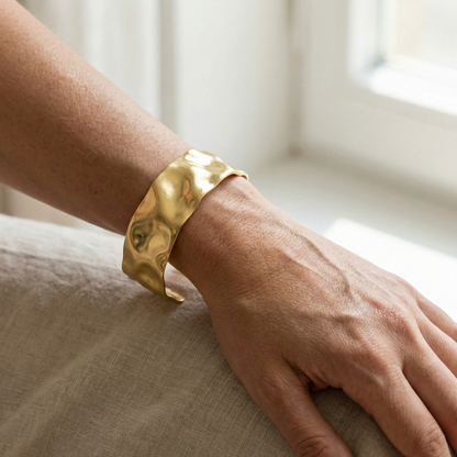 Brazalete Wide Soft con fusión en Oro 18K