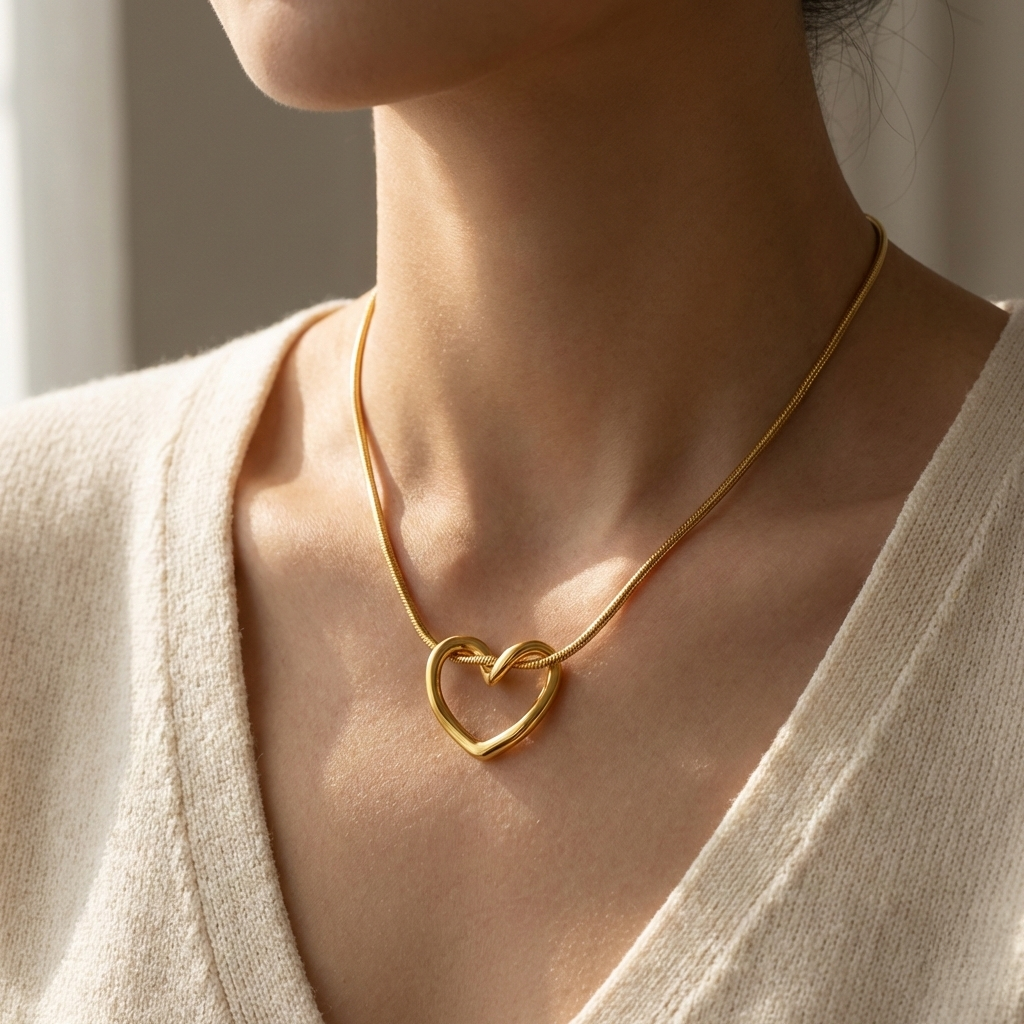 Collar Amore Flow con fusión en Oro 18K