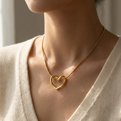 Collar Amore Flow con fusión en Oro 18K