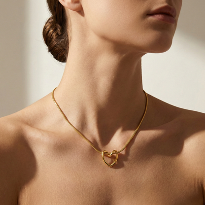 Collar Amore Flow con fusión en Oro 18K