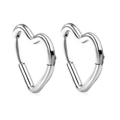 Pendientes Heart Loop Wire con fusión en Oro 18K