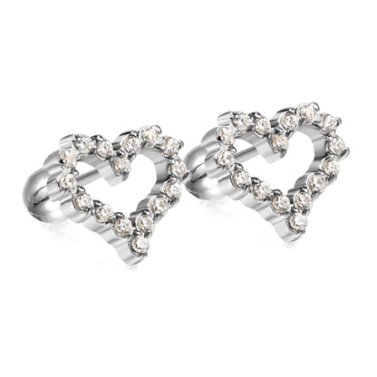Pendientes Heart Diamond con fusión en Oro 18K