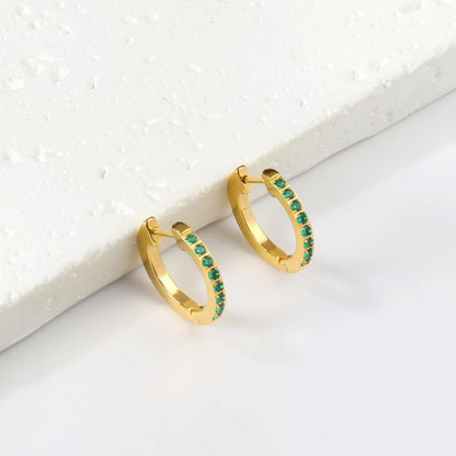 Pendientes Round Diamond Shine con fusión en Oro 18K