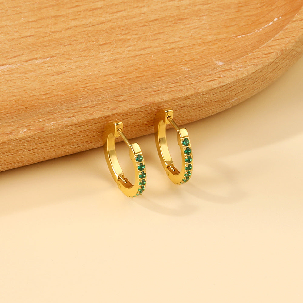 Pendientes Round Diamond Shine con fusión en Oro 18K