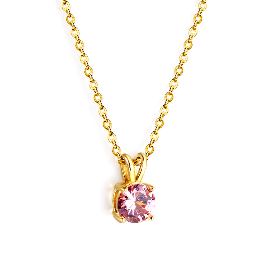 Collar Piedra Eterna con fusión en Oro 18K
