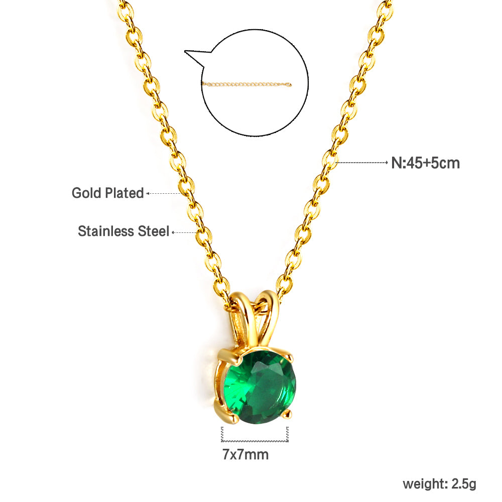Collar Piedra Eterna con fusión en Oro 18K
