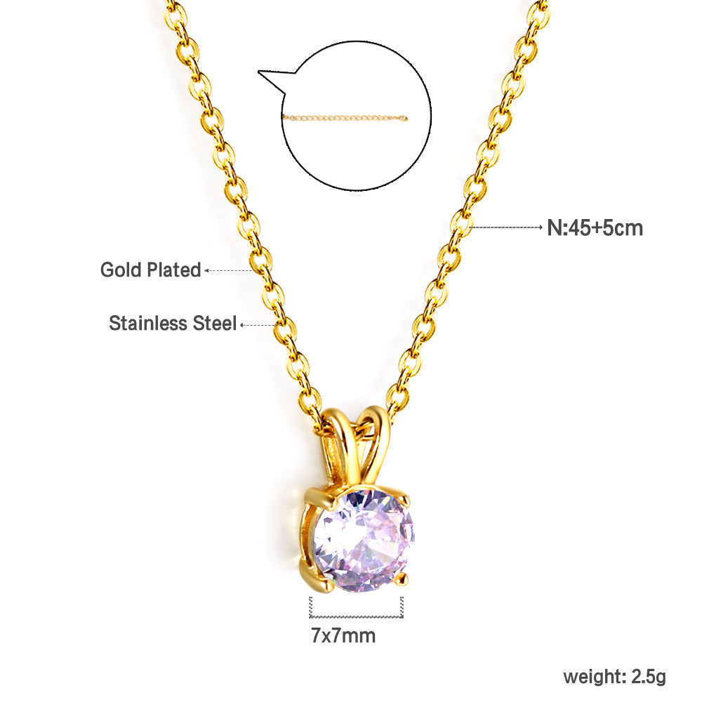 Collar Piedra Eterna con fusión en Oro 18K