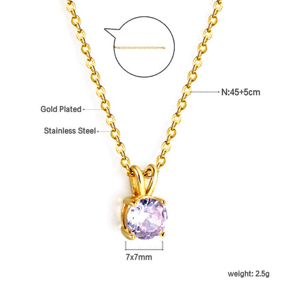 Collar Piedra Eterna con fusión en Oro 18K