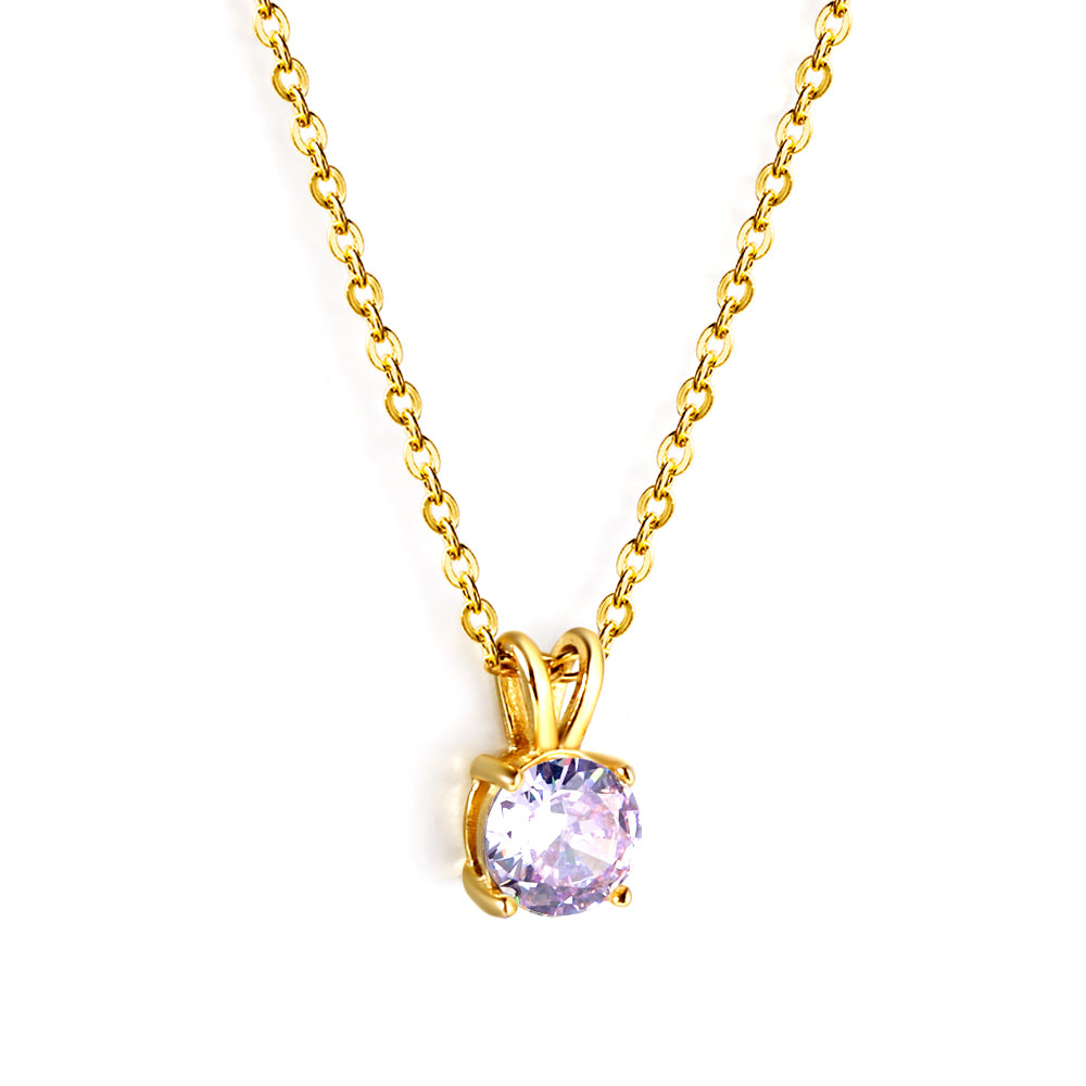 Collar Piedra Eterna con fusión en Oro 18K