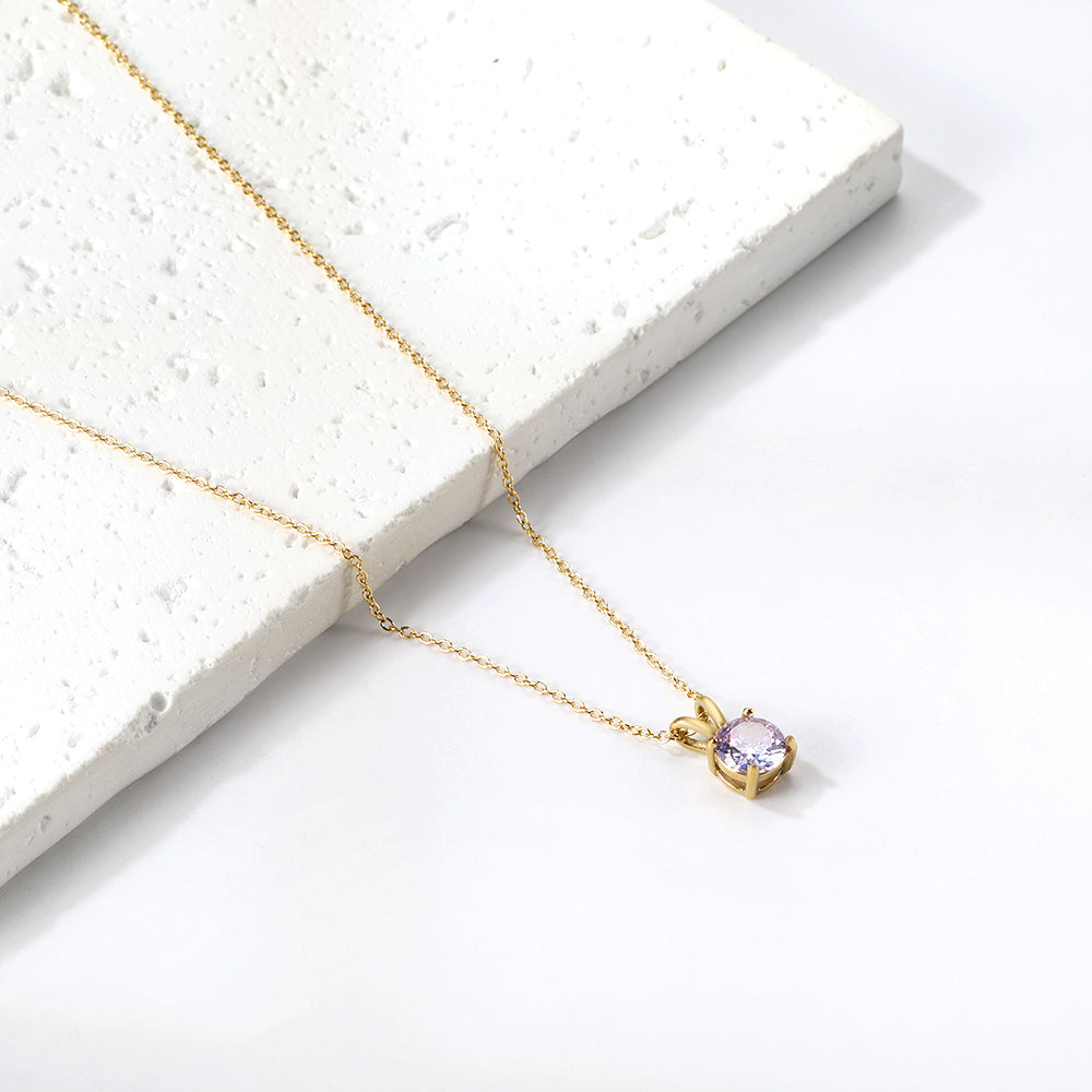 Collar Piedra Eterna con fusión en Oro 18K