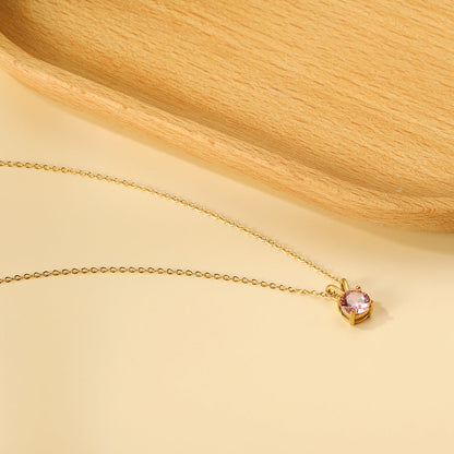 Collar Piedra Eterna con fusión en Oro 18K