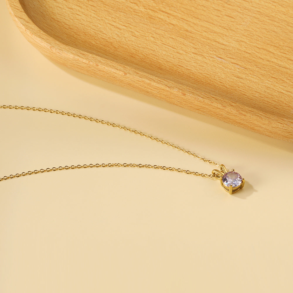 Collar Piedra Eterna con fusión en Oro 18K