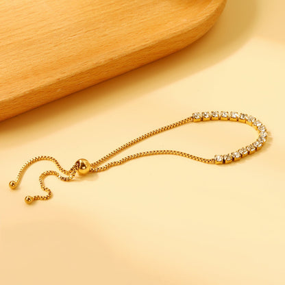 Pulsera Square Diamond con fusión en Oro 18K