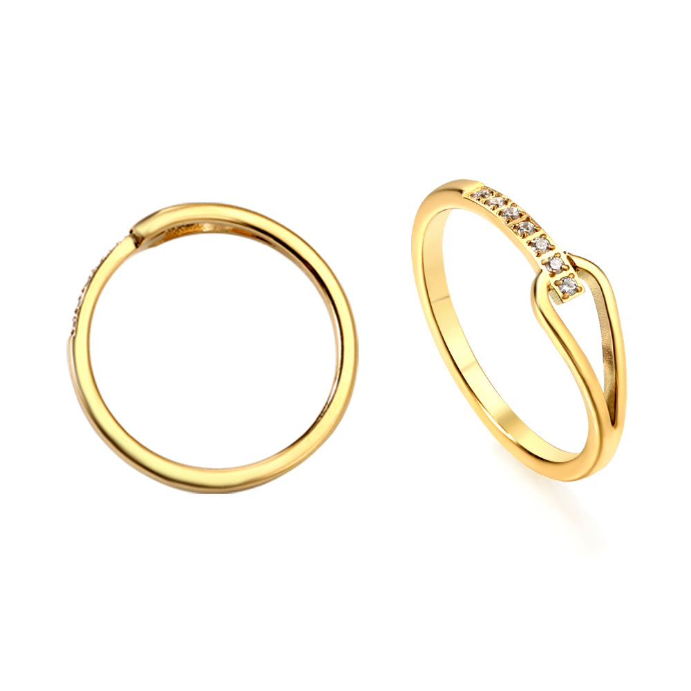 Anillo Water Drop Diamond con fusión en Oro 18K