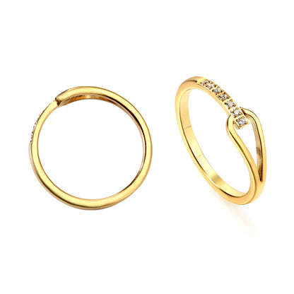 Anillo Water Drop Diamond con fusión en Oro 18K