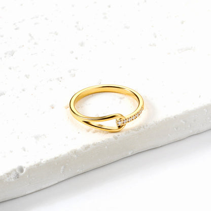 Anillo Water Drop Diamond con fusión en Oro 18K