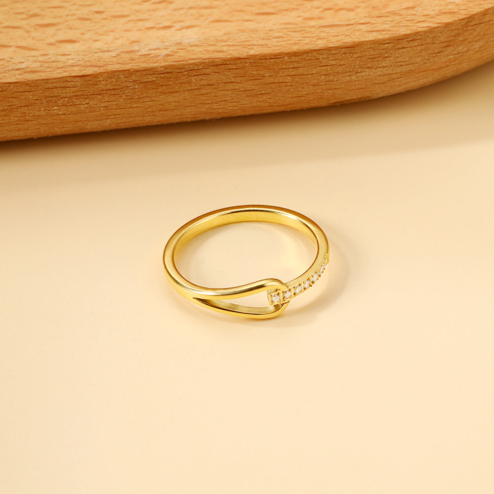 Anillo Water Drop Diamond con fusión en Oro 18K