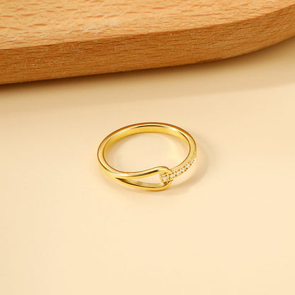 Anillo Water Drop Diamond con fusión en Oro 18K