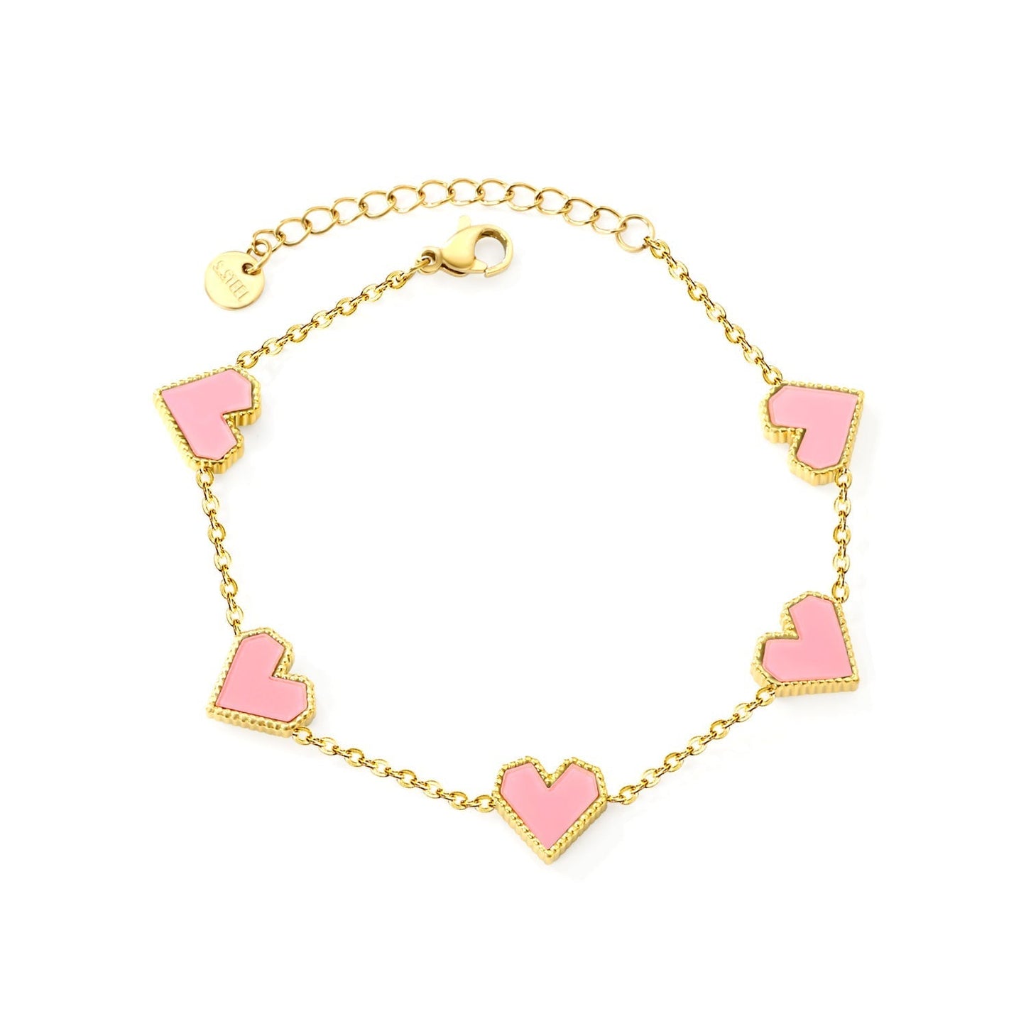 Brazalete Heart Mix & Color con fusión en Oro 18K