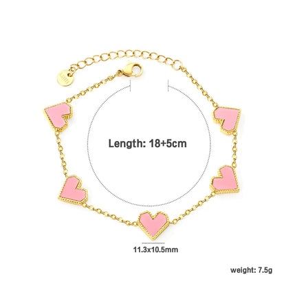 Brazalete Heart Mix & Color con fusión en Oro 18K
