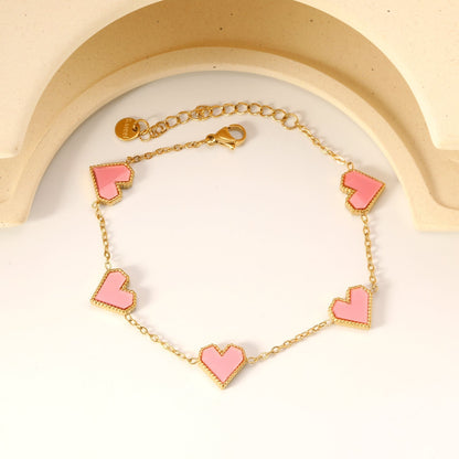 Brazalete Heart Mix & Color con fusión en Oro 18K