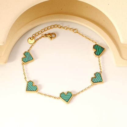 Brazalete Heart Mix & Color con fusión en Oro 18K