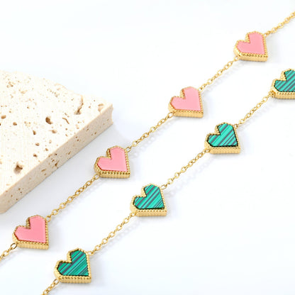 Brazalete Heart Mix & Color con fusión en Oro 18K