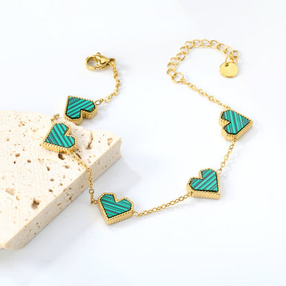 Brazalete Heart Mix & Color con fusión en Oro 18K