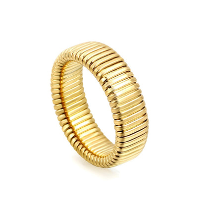 Anillo Bold Gold con fusión en Oro 18K