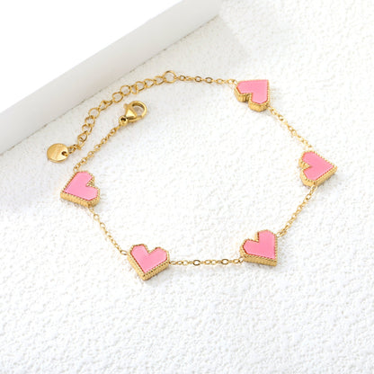 Brazalete Heart Mix & Color con fusión en Oro 18K