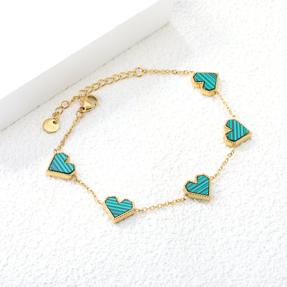 Brazalete Heart Mix & Color con fusión en Oro 18K