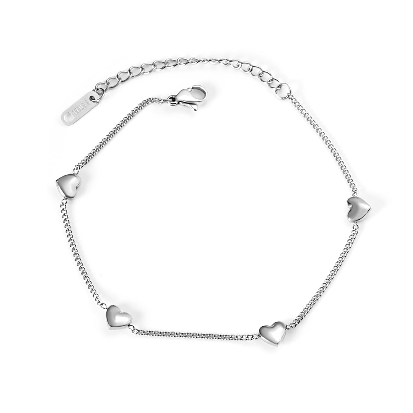 Pulsera Peach Heart con fusión en Oro 18K