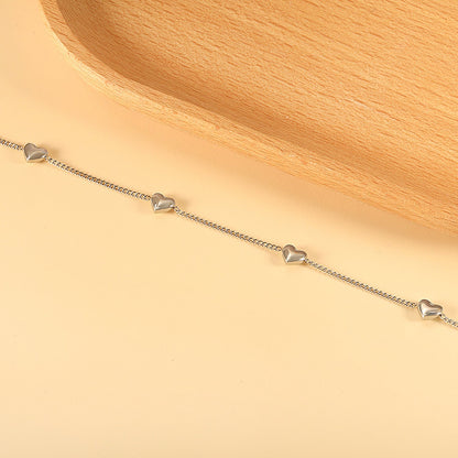 Pulsera Peach Heart con fusión en Oro 18K