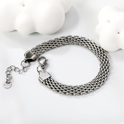Brazalete Woven Mesh con fusión en Oro 18K
